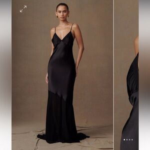 NWT Evelyn iridescent satin maxi